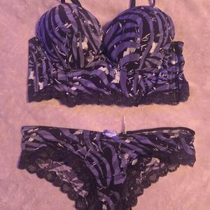Adore Me Black and Blue Intimate Sleepwear